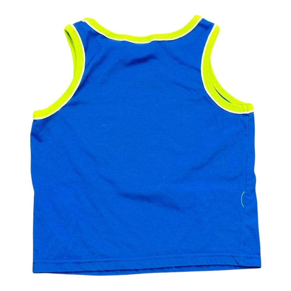 Vintage Y2K Power Rangers‎ Tank Top Size 6 Blue Green Embroidered Graphic Tee - Picture 4 of 4